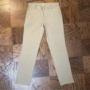 Nike Golf Pants Dri-Fit Flex Mens 32 x 34 Flat-Front Khaki Tan Chino Like New